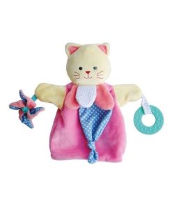 doudou Doudou et compagnie Chat Rose spirale activitee dentition DC3005 Magic Marionnette - Rose