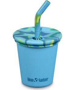 Gobelet en inox 296 ml avec couvercle à paille Hawaiian Ocean - Multicolore