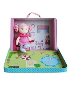 doudou Doudou et compagnie Poupee Rose Coffret valisette Maison DC2950 Les Demoiselles Poupee - Rose