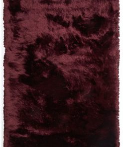 Tapis shaggy 240x340 SG FIN Violet fait main Certification care and Fair idéal pour Salle à manger - Violet