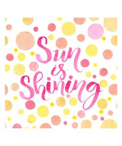 Lot de 20 serviettes papier sun - Multicolore