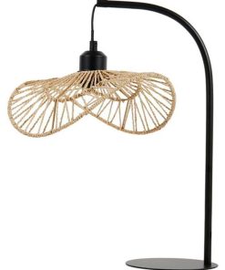 Lampe corde métal Ozana naturelle - Beige