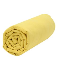 Drap dousse lit bébé 60x120 cm - 100% coton Bio - 'P'tit Basile' - Jaune or