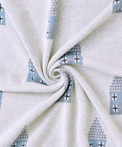 Couverture pour bébé , MAISONS - Ecru