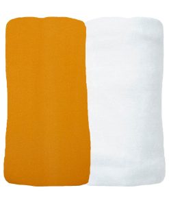 Eveil Et Nature Lot De 2 Draps Housse Jersey Coton Bio - Moutarde