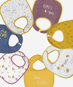 Lot de 7 bavoirs bébé waterproof bébé Kinousses - Multicolore
