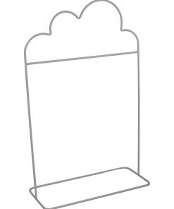 Portant à vêtements pour enfant en métal - Forme de Nuage - 1 barre de penderie - 132x81x36cm - Gris
