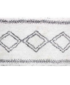 Tapis de bain 50x80cm Freya blanc 100%coton - Blanc