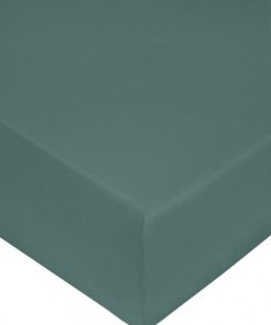 Blanc Avenue Drap Housse Satin De Coton - Vert