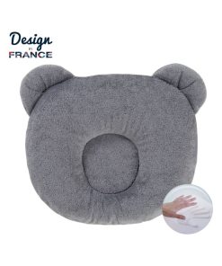 Candide - Coussin cale tête bébé P'tit Panda - Gris foncé - Gris foncé