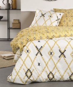 Parure de lit CRAZY AVRIL - Jaune