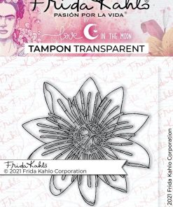 Tampon transparent - Fleur Passiflore 2- 9,5 x 6,5 cm - N/A