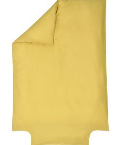 Housse de couette Coton Bio 57 fils - 'P'tit Basile' - Jaune or