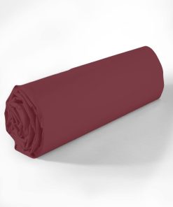 Drap housse coton uni Passion - Rouge