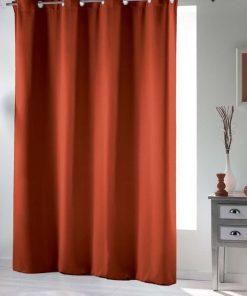 Rideau occultant uni 135x240 Occult terracotta - Rouge