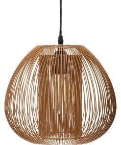Suspension métal filaire Noda cuivre D28 - Jaune