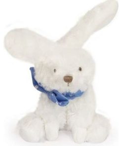 Doudou Doudou et Compagnie lapin Blanc bandana bleu ciel etoile Pantin - 12 cm mon chouchou - Blanc