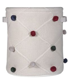 Panier de rangement Pompon - Beige