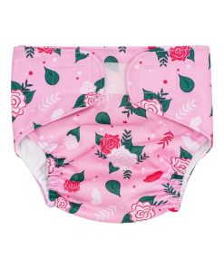 Couche lavable - Roses - Rose
