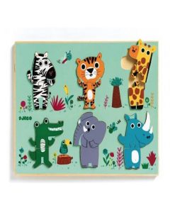 Puzzle En Bois Coucou Croco - N/A