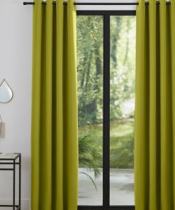 Lot de 2 rideaux occultant anis 140 x 260 cm - Vert
