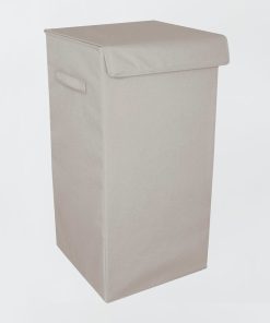 Panier à linge pliable intissé - gris clair