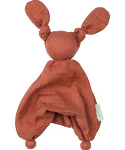 Doudou Floppy en mousseline de coton bio Berry Pink - Multicolore