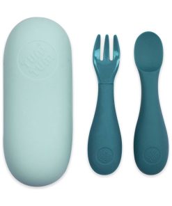 Set de couverts en silicone Bleu - Multicolore