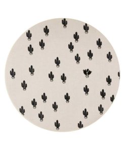 Tapis enfant tapis rond Ø 90cm PRICKLY ONE MD Blanc fabriqué en Europe idéal pour Chambre - Blanc