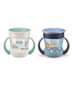 Coffret 2 tasses d'apprentissage Mini Magic Cup Jour&Nuit Turquoise/Bleu Nuk - Bleu