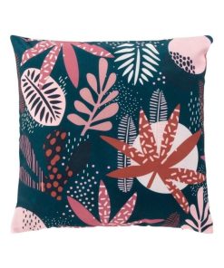 Housse de coussin imprimée Saresti 40x40 cm - Bleu