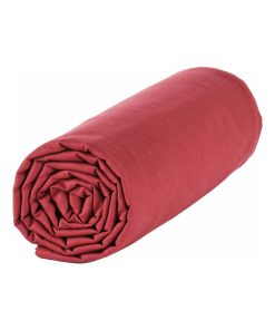 Drap dousse lit bébé 60x120 cm - 100% coton Bio - 'P'tit Basile' - Rouge bordeaux