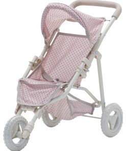 Pousette Et Landau Jouet Pliable Pour Poupons Et Poupées Rose Avec Couffin Olivia's Little World - N/A