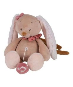 Doudou Nattou Lapin Beige Mini Musical - 16 x 16 x 8 cm Sacha & Pauline - Beige