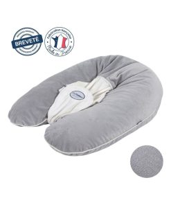 Candide - Coussin de maternité Multirelax Soft boa gris clair/écru - Gris