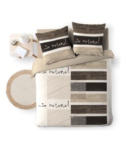 Parure Housse de couette Collection So Natural - Marron
