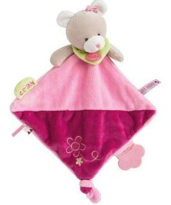 doudou Babynat Ours Rose Crack BN0289 Super doudou Plat - Rose