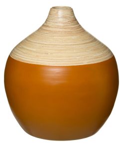 Vase en bambou Hôtel cumin H29 - Orange