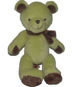 Doudou Nicotoy Ours Vert foulard marron Pantin - Vert