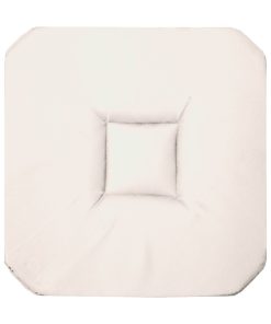 Coussin galette de chaise 4 rabats Uni Panamas - Blanc