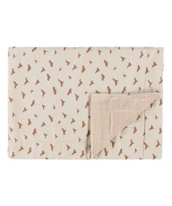Couverture 75x100cm BABBLING BIRDS beige - Beige