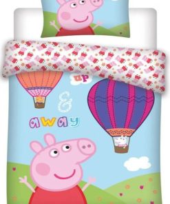 Parure de Lit Bébé Coton Montgolfière - Rose