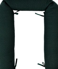 Tour de lit traversin en tricot vert foncé Axel et Luna (180 cm) - Vert