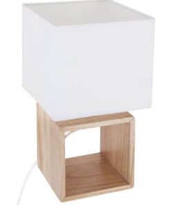 Lampe en bois carré - Multicolore