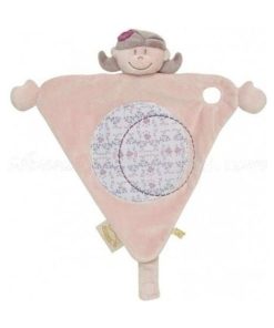 Doudou Noukies Poupee Rose Nina & Kenza Attache tetine - Rose