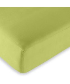 Univers Decor - Drap Housse Anis 160 X 200 Cm / 100% Coton / 57 Fils/cm² - Vert anis
