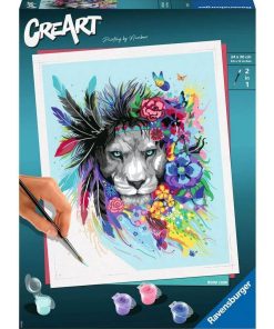 CreArt Peinture au numéro : Grand Format : Boho Lion - N/A