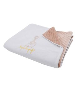 Plaid matelassé réversible brodé 80x120 cm Sophie la Girafe Paris - Beige