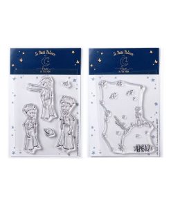 6 Tampons transparents Le Petit Prince - Planètes - N/A