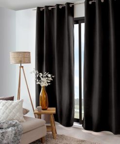 Rideau occultant thermique 140x240 Nordica noir - Noir